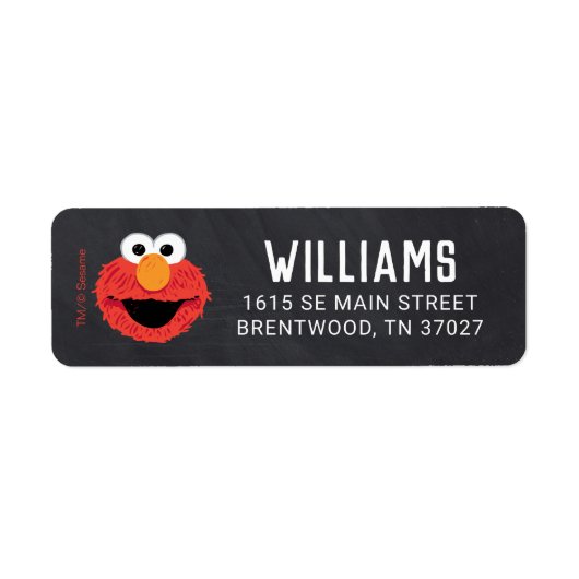Sesamstraat | Elmo Birthday Chalkboard Etiket (Voorkant)