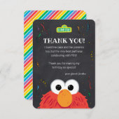 Sesamstraat | Elmo Birthday Chalkboard Hartelijk d Bedankkaart (Voorkant / Achterkant)