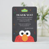 Sesamstraat | Elmo Birthday Chalkboard Hartelijk d Bedankkaart (Staand voorkant)
