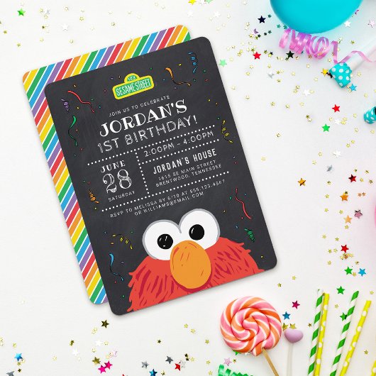Sesamstraat | Elmo Birthday Chalkboard Kaart