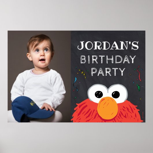 Sesamstraat | Elmo Birthday Chalkboard Poster (Voorkant)