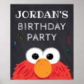 Sesamstraat | Elmo Birthday Chalkboard Poster (Voorkant)