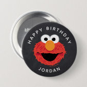 Sesamstraat | Elmo Birthday Chalkboard Ronde Button 7,6 Cm (Voorkant /achterkant)