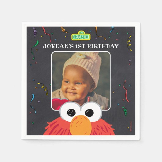 Sesamstraat | Elmo Birthday Chalkboard Servet (Voorkant)