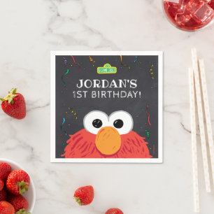 Sesamstraat   Elmo Birthday Chalkboard Servet