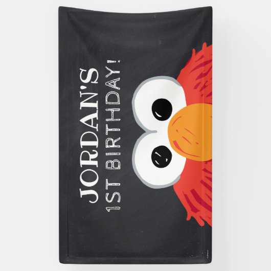 Sesamstraat | Elmo Birthday Chalkboard Spandoek (Verticaal)