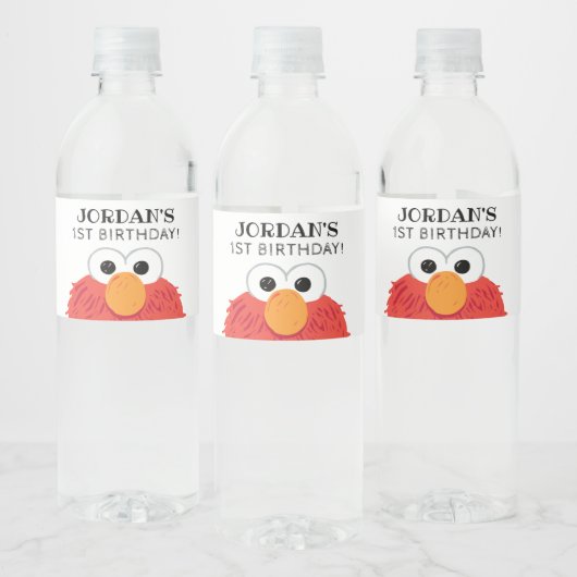 Sesamstraat | Elmo Birthday Chalkboard Waterfles Etiket (Flessen)