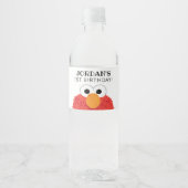 Sesamstraat | Elmo Birthday Chalkboard Waterfles Etiket (Voorkant)