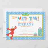 Sesamstraat | Elmo - Birthday Cupcake Invitation Kaart (Voorkant)