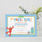 Sesamstraat | Elmo - Birthday Cupcake Invitation Kaart (Staand voorkant)