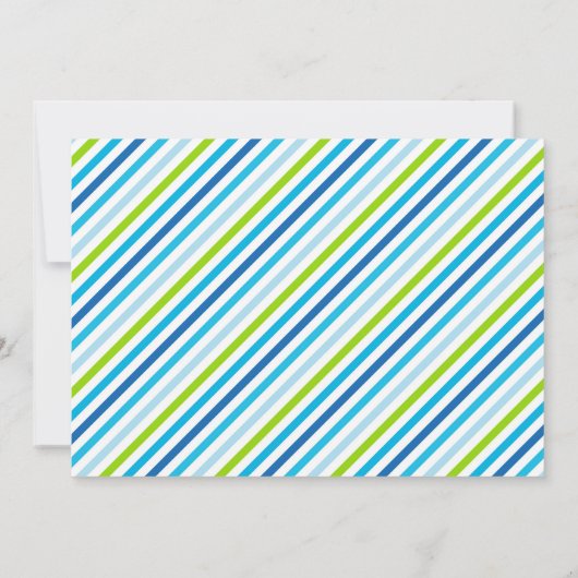 Sesamstraat | Elmo - Boys Birthday Striped Invit Kaart (Achterkant)