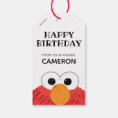 Sesamstraat Elmo Chalkboard Gelukkige Verjaardag V Cadeaulabel (Achterkant)