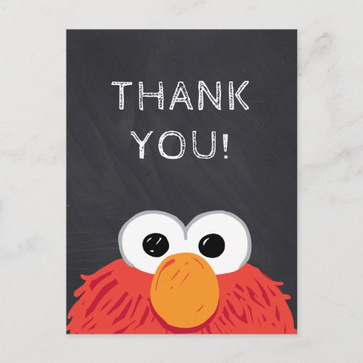 Sesamstraat Elmo Chalkboard Verjaardag Briefkaart (Voorkant)