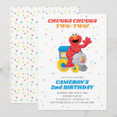 Sesamstraat Elmo Chugga Chugga Twee Verjaardag Kaart (Voorkant / Achterkant)