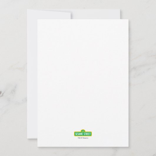 Sesamstraat - Elmo | Colorblock Verjaardag Kaart (Achterkant)