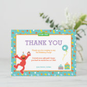 Sesamstraat | Elmo - Confetti Birthday - Hartelijk Bedankkaart (Staand voorkant)