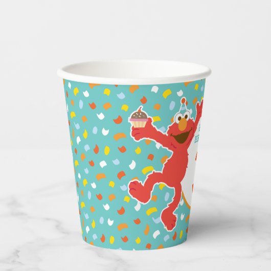 Sesamstraat | Elmo Confetti Verjaardag Papieren Bekers (Voorkant)