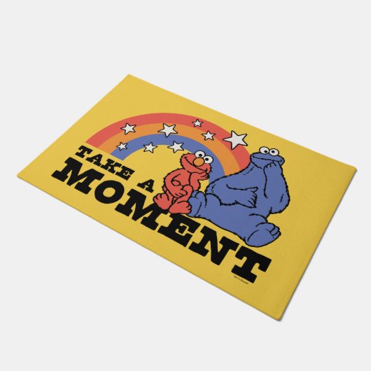 Sesamstraat | Elmo & Cookie Neem even de tijd Deurmat (Schuin)