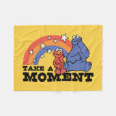 Sesamstraat | Elmo & Cookie Neem even de tijd Fleece Deken (Voorkant (Horizontaal))