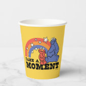 Sesamstraat | Elmo & Cookie Neem even de tijd Papieren Bekers (Voorkant)