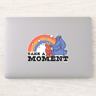 Sesamstraat   Elmo & Cookie Neem even de tijd Sticker