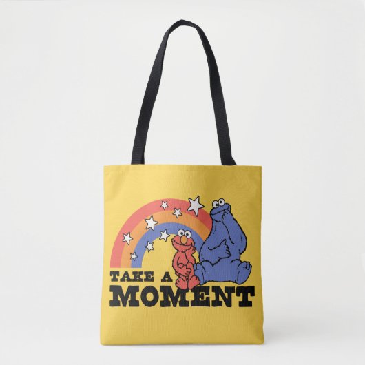 Sesamstraat | Elmo & Cookie Neem even de tijd Tote Bag (Voorkant)