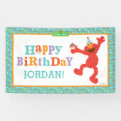 Sesamstraat | Elmo - Cupcake & Confetti Birthday Spandoek (Horizontaal)