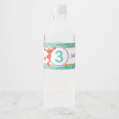 Sesamstraat | Elmo - Cupcake & Confetti Birthday Waterfles Etiket (Voorkant)