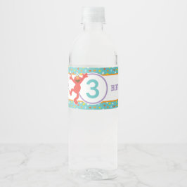 Sesamstraat | Elmo - Cupcake & Confetti Birthday Waterfles Etiket