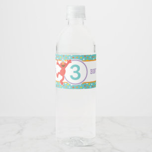 Sesamstraat   Elmo - Cupcake & Confetti Birthday Waterfles Etiket