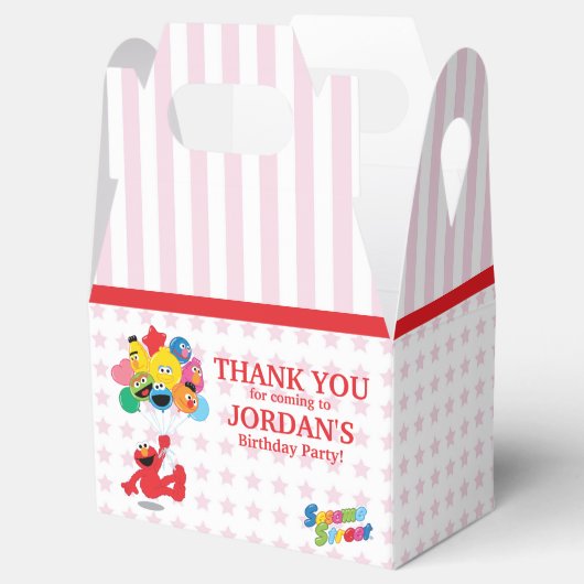 Sesamstraat | Elmo en Pals - Birthday-ballonnen Bedankdoosjes (Geopend)