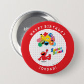 Sesamstraat | Elmo en Pals - Birthday-ballonnen Ronde Button 7,6 Cm (Voorkant /achterkant)