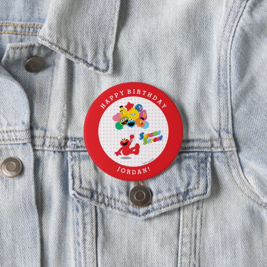 Sesamstraat | Elmo en Pals - Birthday-ballonnen Ronde Button 7,6 Cm (In situ)