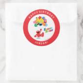Sesamstraat | Elmo en Pals - Birthday-ballonnen Ronde Sticker (Tas)