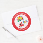 Sesamstraat | Elmo en Pals - Birthday-ballonnen Ronde Sticker (Envelop)