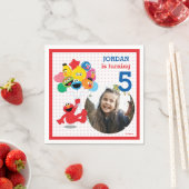 Sesamstraat | Elmo en Pals - Birthday-ballonnen Servet (Insitu)
