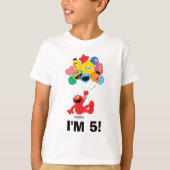 Sesamstraat | Elmo en Pals - Birthday-ballonnen T-shirt (Voorkant)