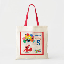 Sesamstraat | Elmo en Pals - Birthday-ballonnen Tote Bag