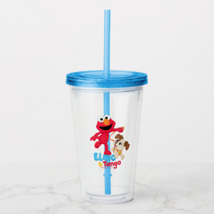 Sesamstraat Elmo en Tango aan het werk Acryl Drinkbeker