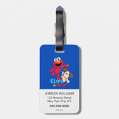 Sesamstraat | Elmo en Tango aan het werk Bagagelabel (Achterkant verticaal)