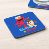 Sesamstraat | Elmo en Tango aan het werk Bier Onderzetter (Linkerzijde)