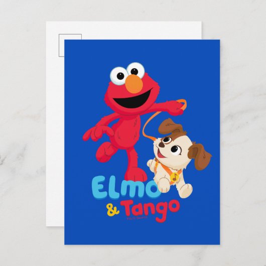 Sesamstraat | Elmo en Tango aan het werk Briefkaart (Voorkant / Achterkant)