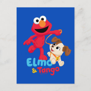 Sesamstraat   Elmo en Tango aan het werk Briefkaart