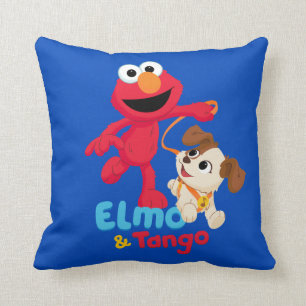 Sesamstraat   Elmo en Tango aan het werk Kussen