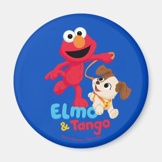 Sesamstraat | Elmo en Tango aan het werk Magneet (Voorkant)