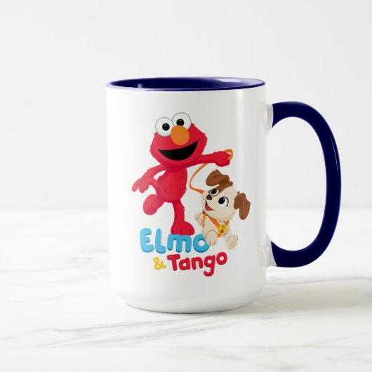 Sesamstraat | Elmo en Tango aan het werk Mok (Rechts)