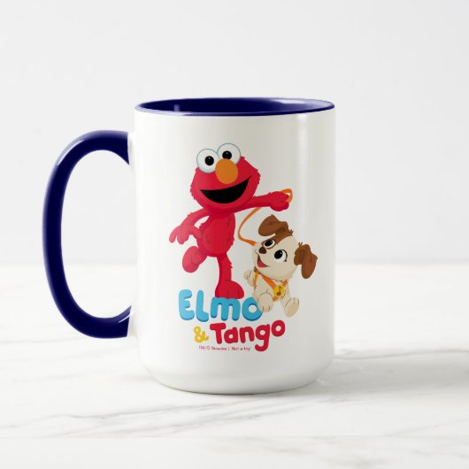 Sesamstraat | Elmo en Tango aan het werk Mok (Links)