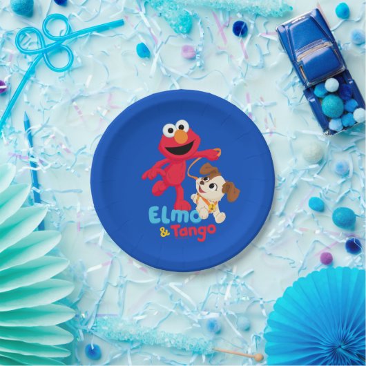 Sesamstraat | Elmo en Tango aan het werk Papieren Bordje (Feest)
