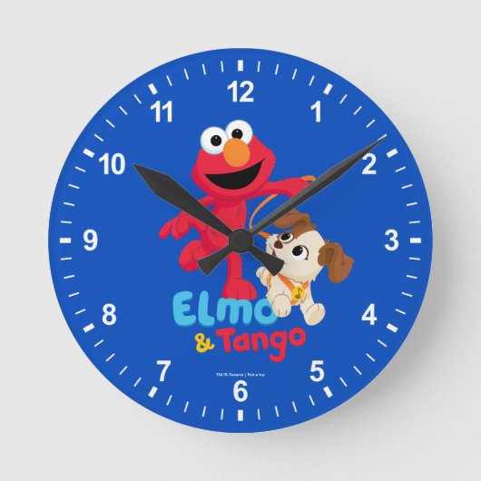 Sesamstraat | Elmo en Tango aan het werk Ronde Klok (Voorkant)