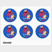 Sesamstraat | Elmo en Tango aan het werk Ronde Sticker (Vel)